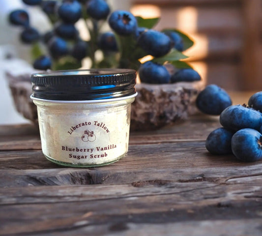 Blueberry Vanilla Sugar Scrub Liberato Tallow