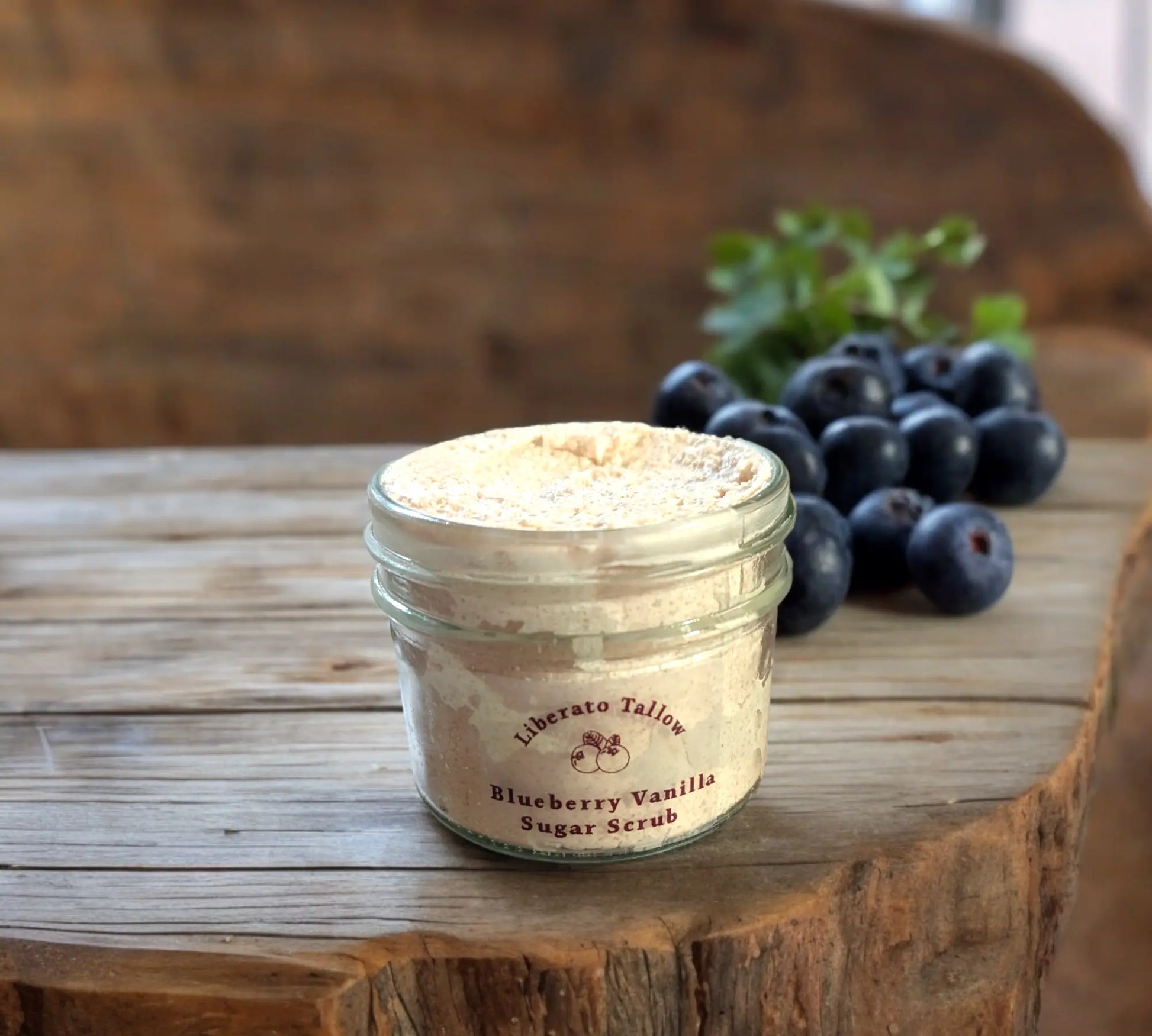 Blueberry Vanilla Sugar Scrub Liberato Tallow