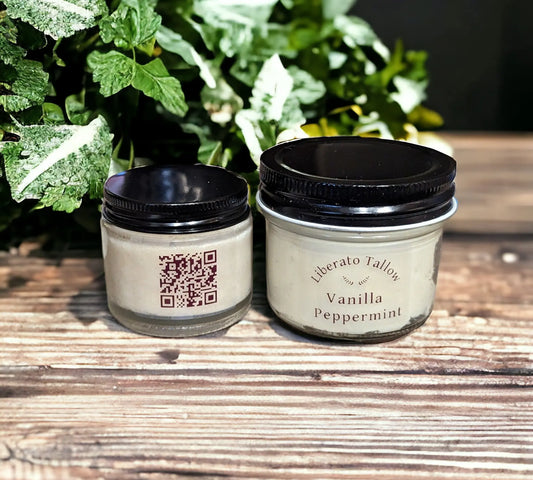 Whipped Vanilla Peppermint Tallow Natural Lotion Liberato Tallow
