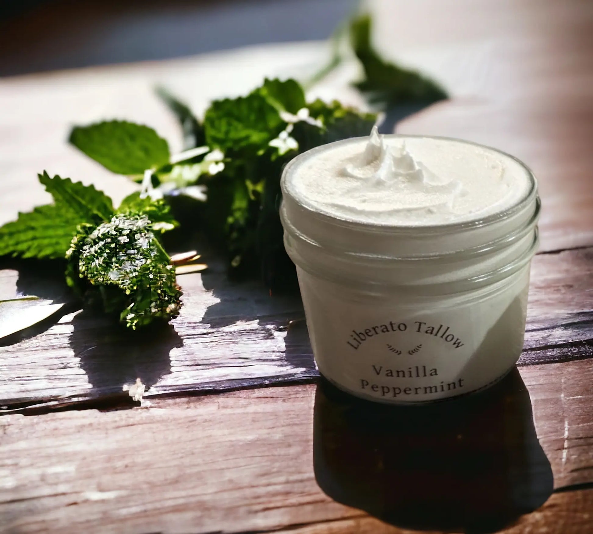 Whipped Vanilla Peppermint Tallow Natural Lotion Liberato Tallow