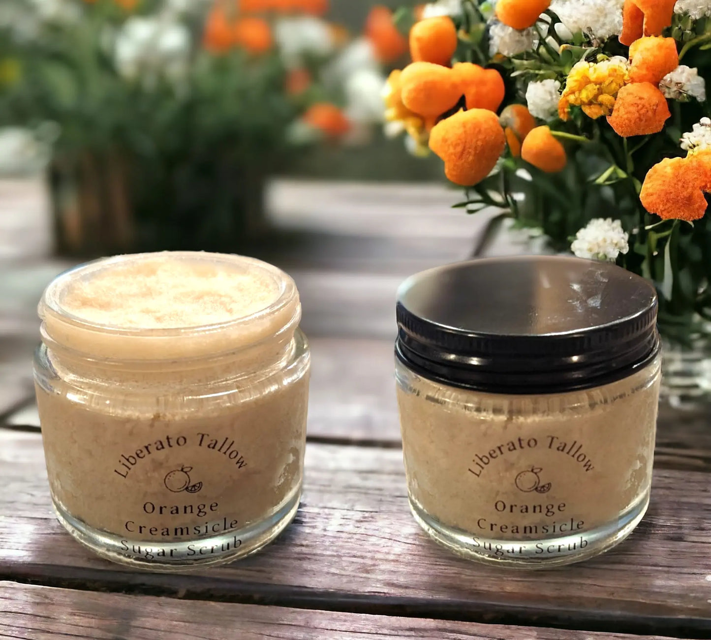 Orange Creamsicle Sugar Scrub Liberato Tallow
