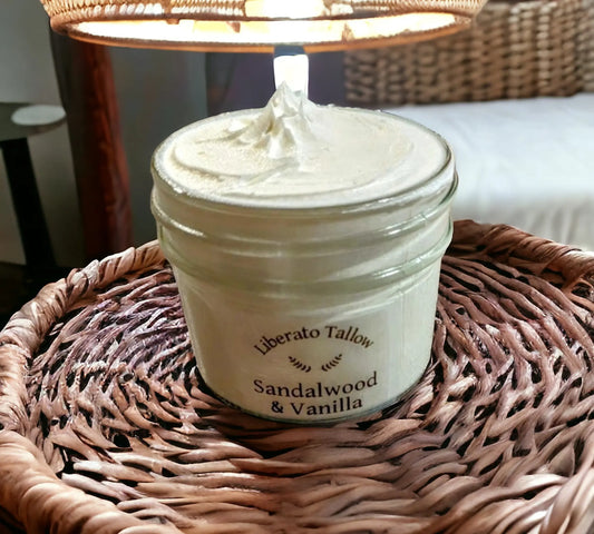 Whipped Sandalwood Vanilla Tallow Lotion Liberato Tallow