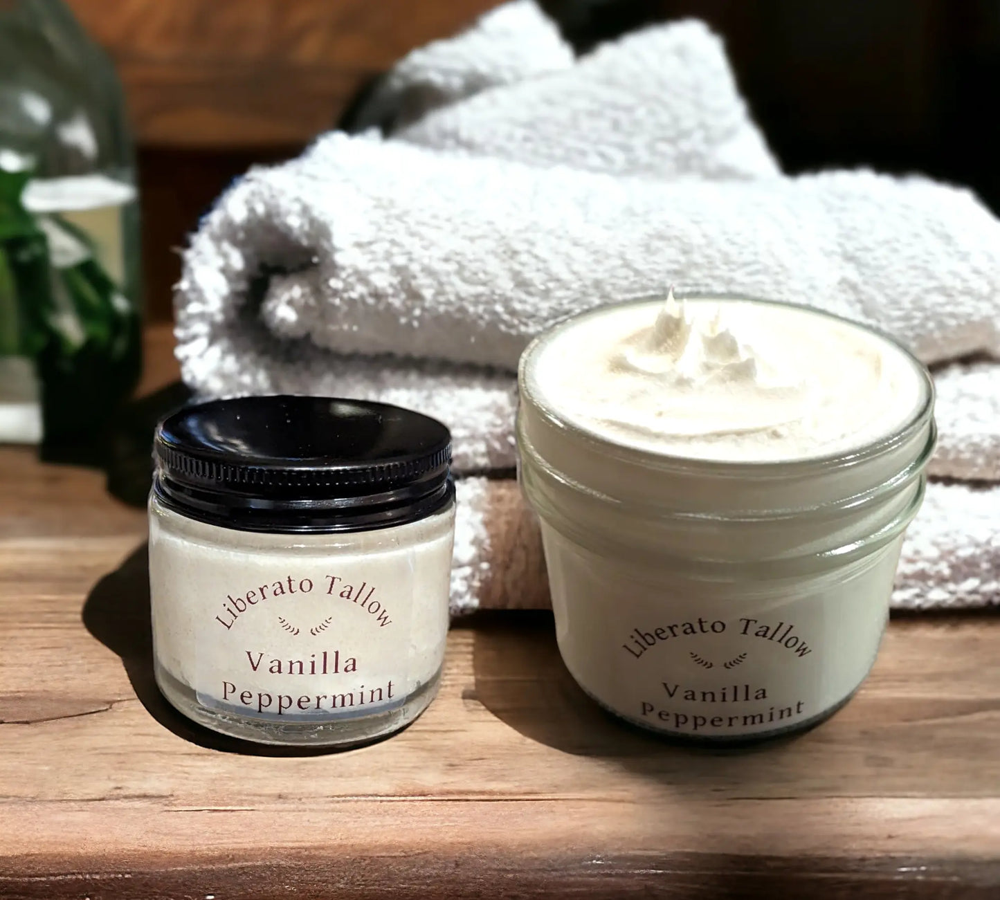 Whipped Vanilla Peppermint Tallow Natural Lotion Liberato Tallow
