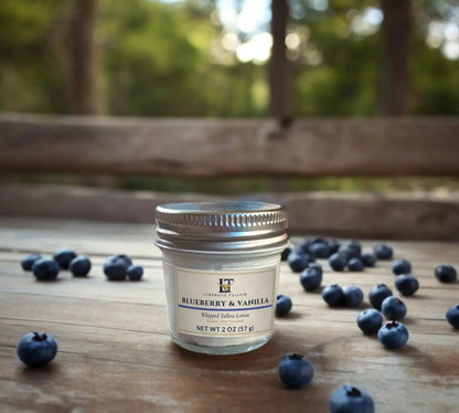 Whipped Blueberry & Vanilla Tallow Lotion 2 oz