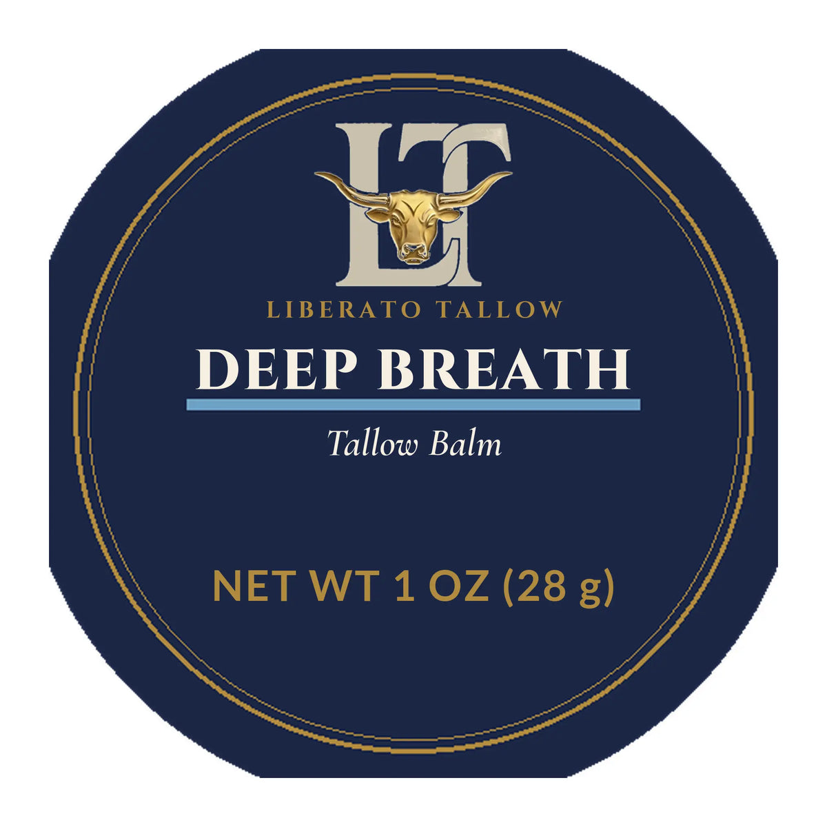 Deep Breath Tallow Balm label – lid