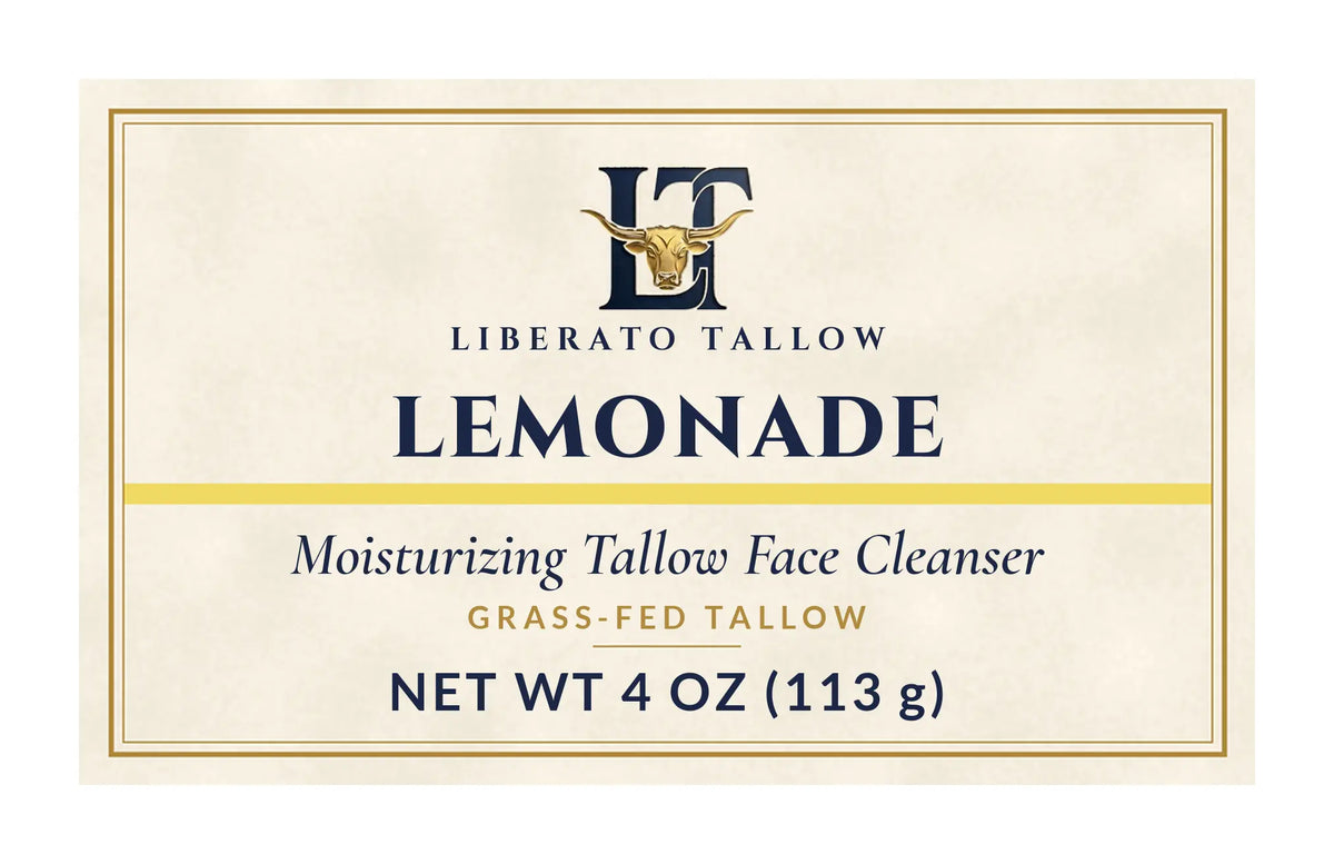 Lemonade Moisturizing Tallow Face Cleanser label – front