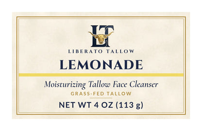 Lemonade Moisturizing Tallow Face Cleanser label – front