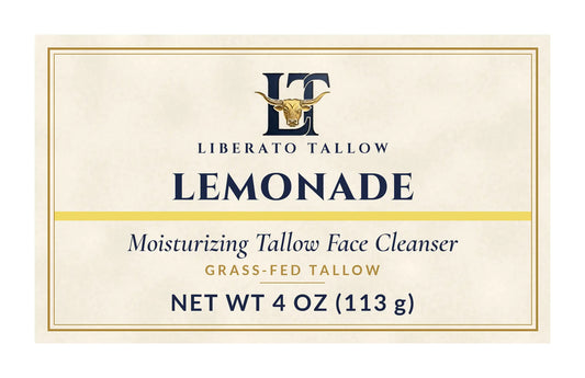 Lemonade Moisturizing Tallow Face Cleanser label – front