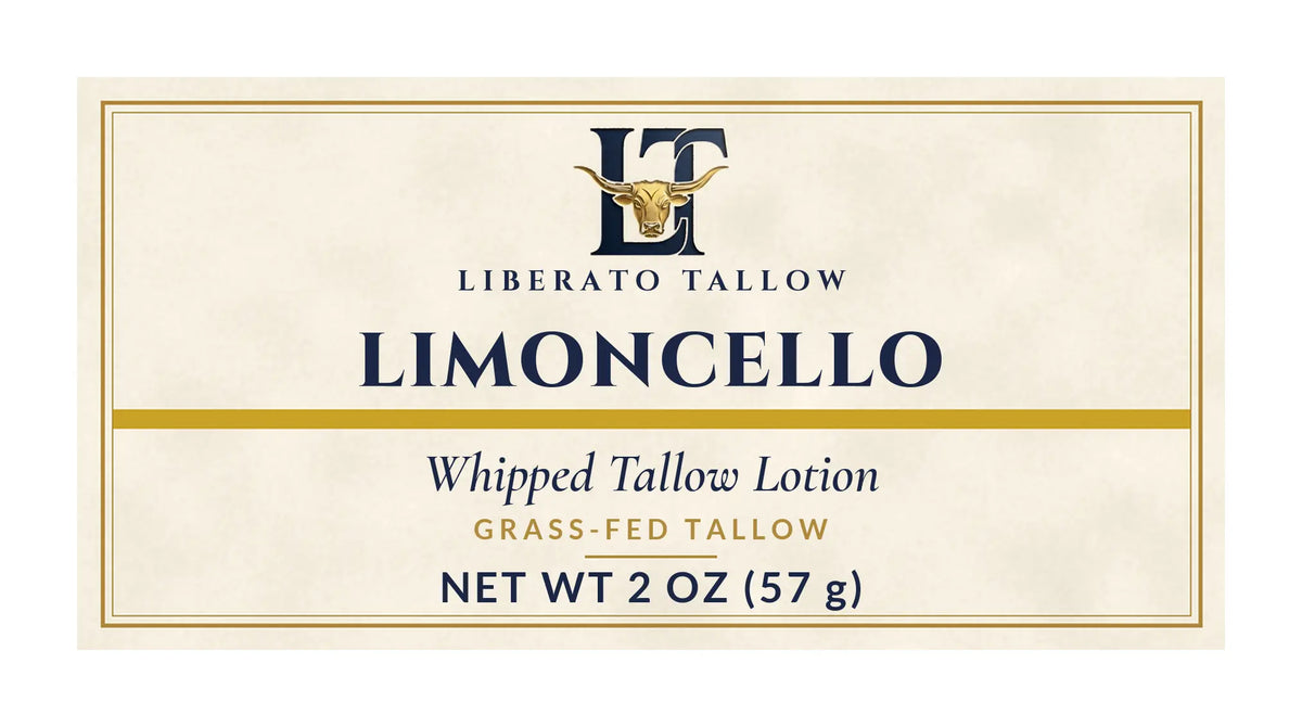 Whipped Limoncello Tallow Lotion 2oz label – front