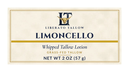Whipped Limoncello Tallow Lotion 2oz label – front