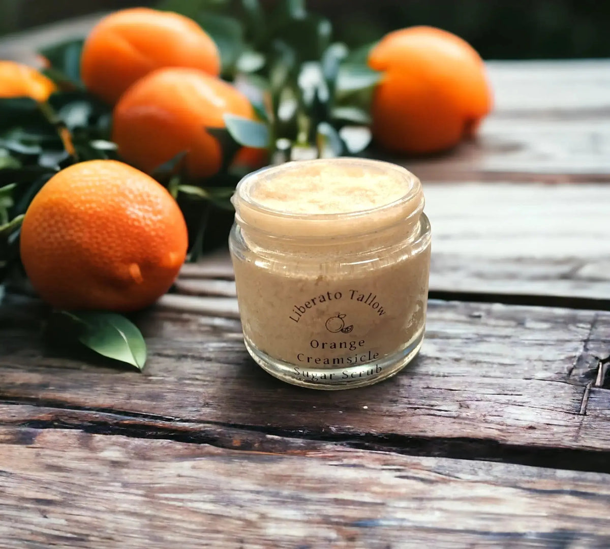 Liberato Tallow Orange Creamsicle sugar scrub jar — Natural Routine Bundle