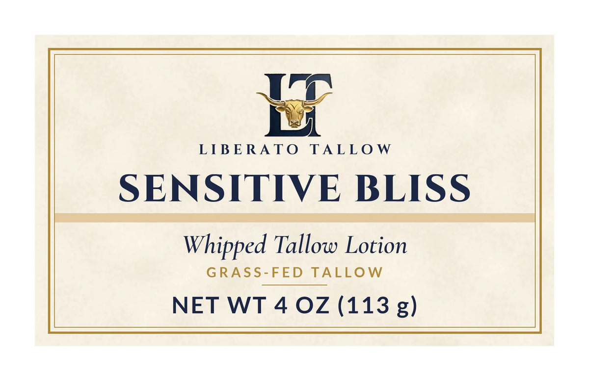 Sensitive Bliss Whipped Tallow Lotion label – front