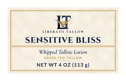 Sensitive Bliss Whipped Tallow Lotion label – front
