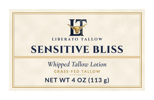 Sensitive Bliss Whipped Tallow Lotion label – front