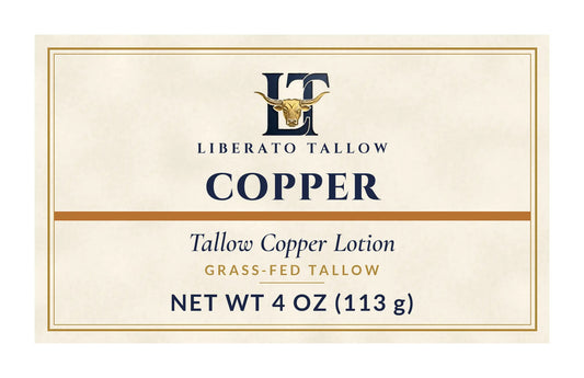 Tallow Copper Lotion label – front