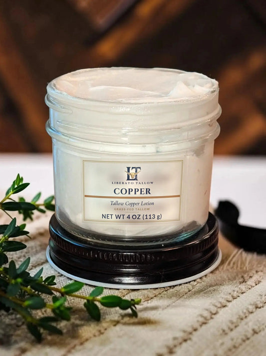 Liberato Tallow Copper whipped tallow lotion jar — What's New Gift Set