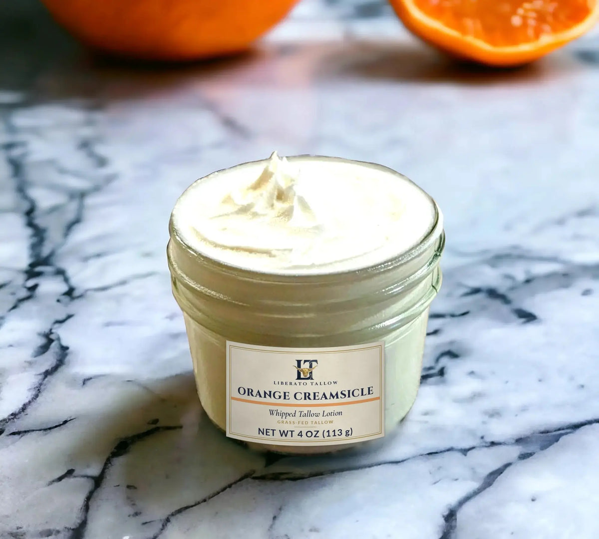 Whipped Orange Creamsicle Tallow Lotion Liberato Tallow