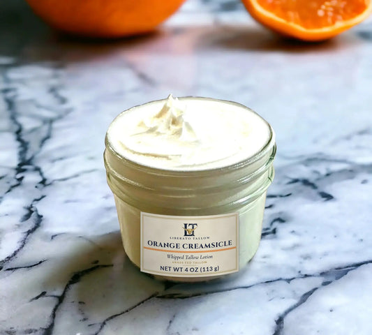Whipped Orange Creamsicle Tallow Lotion Liberato Tallow