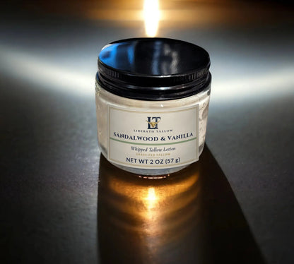 Liberato Tallow Sandalwood Vanilla whipped tallow lotion — Natural Routine Bundle