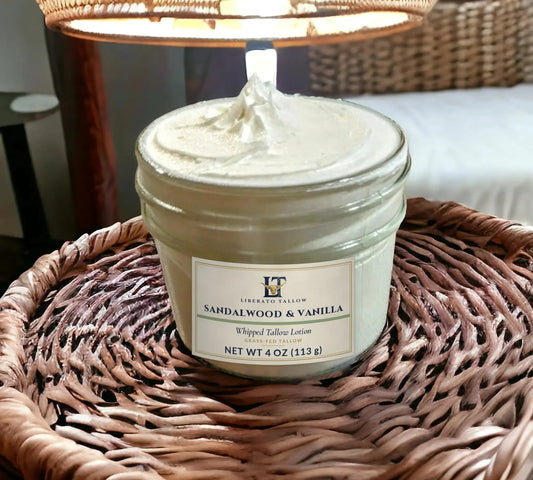 Whipped Sandalwood Vanilla Tallow Lotion Liberato Tallow