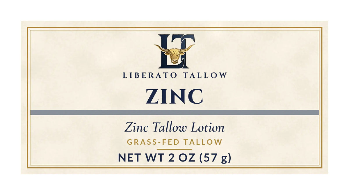 Zinc Tallow Outdoor Lotion 2oz label – front