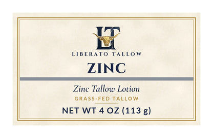 Zinc Tallow Outdoor Lotion 4oz label – front